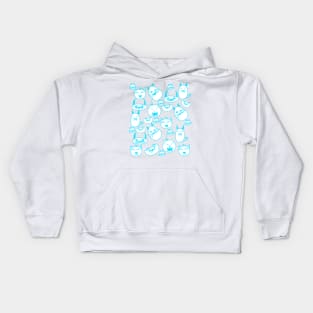 Evil Pussies Blue Kids Hoodie